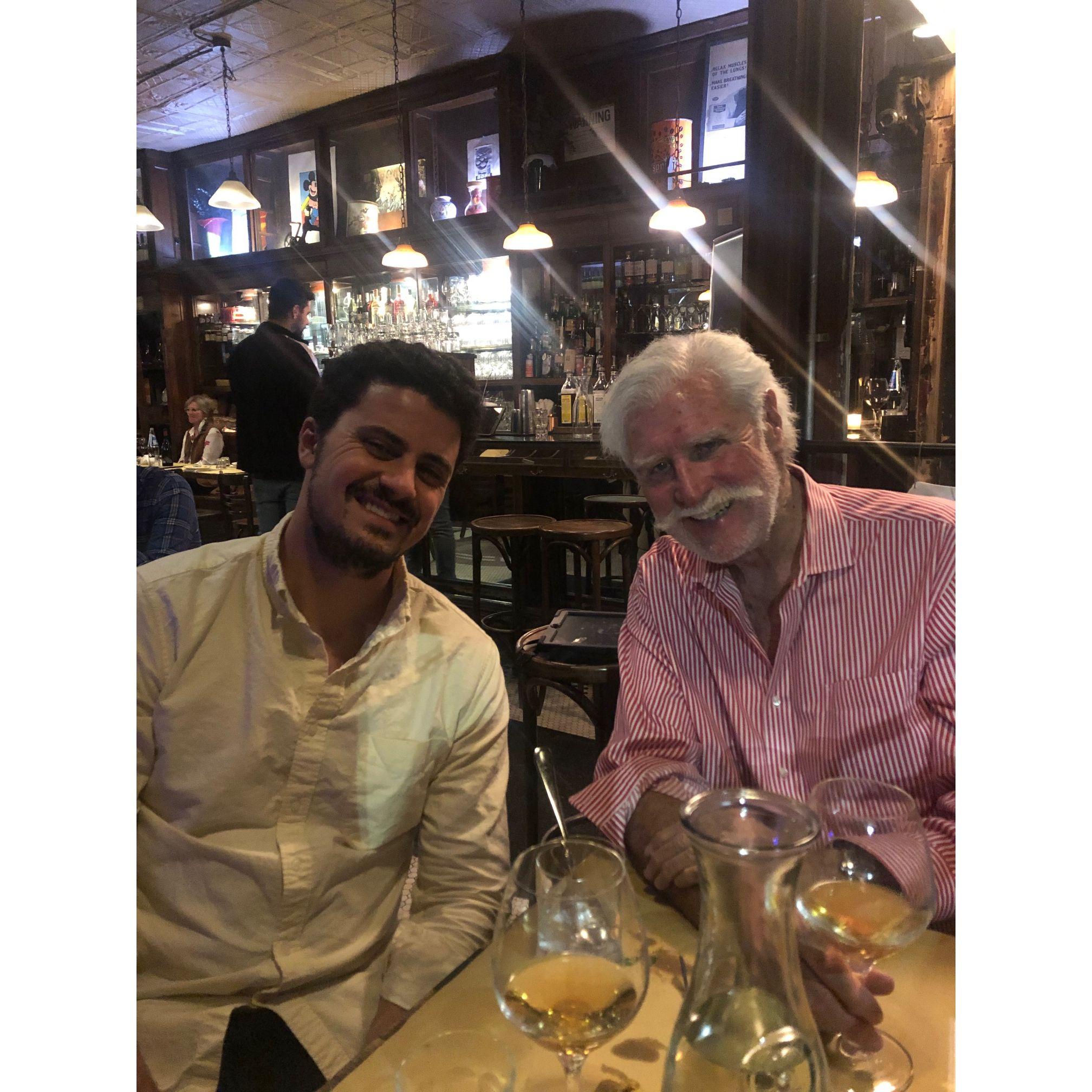 Erin's favorite guys at dinner in Bed-Stuy, Brooklyn