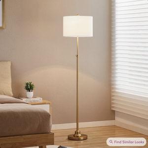 Carmeline 63.5" Traditional Adjustable Floor Lamp - Antique Brass