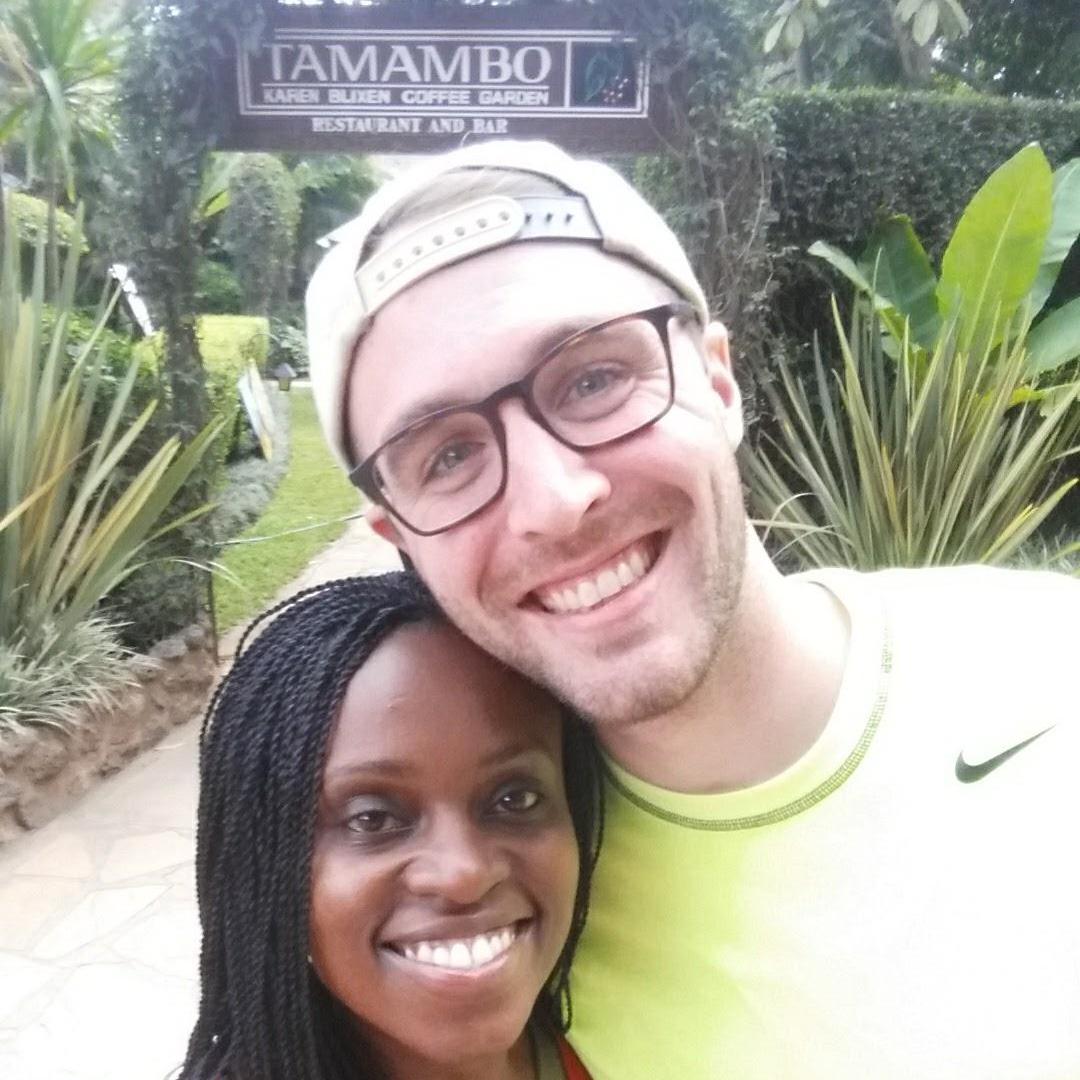 After a delicious meal at Tamambo restaurant  in Karen, Kenya