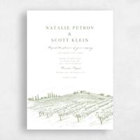 Green Wedding Invitation - Fico Portrait