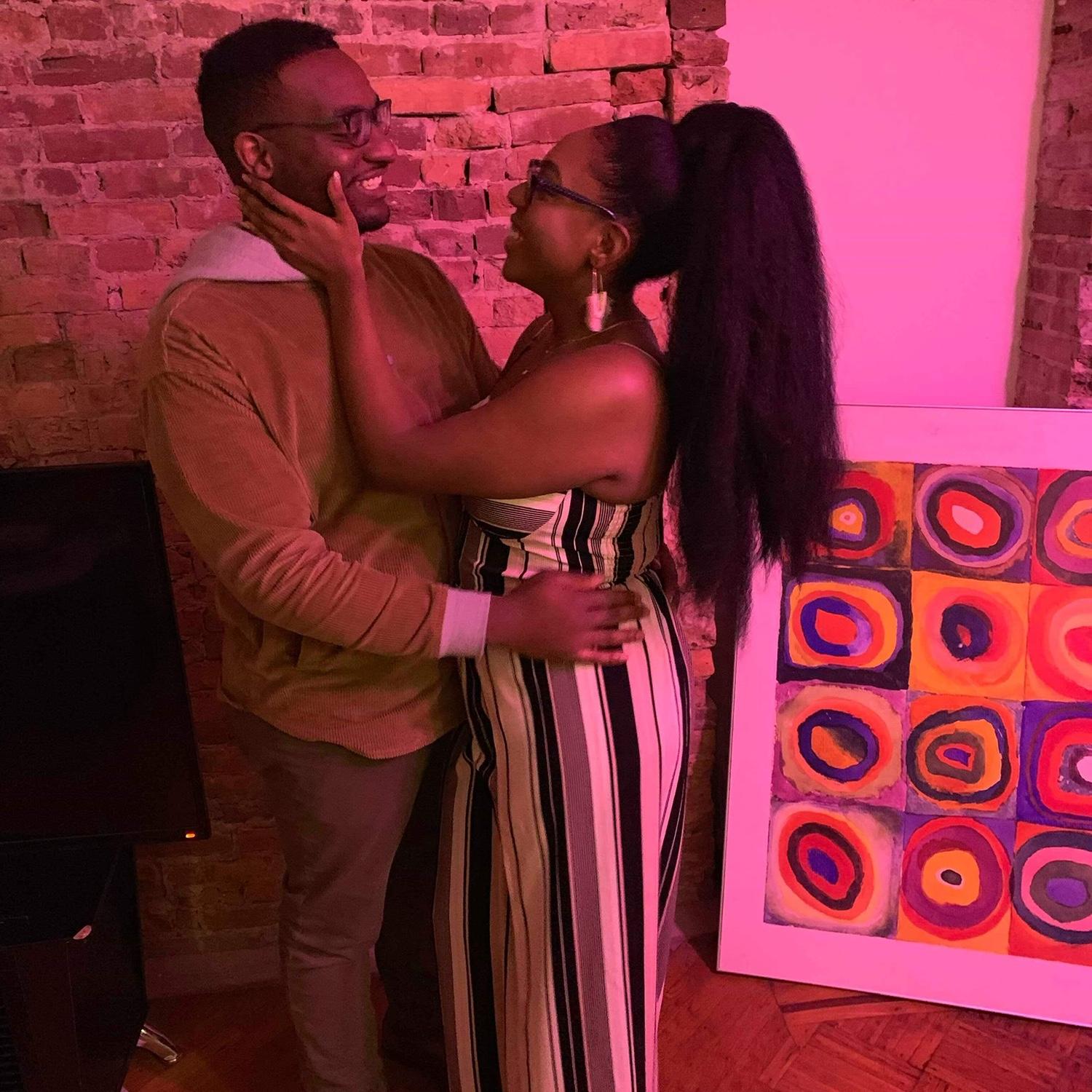 We celebrated Des's birthday at a karaoke bar in Baltimore in 2020.