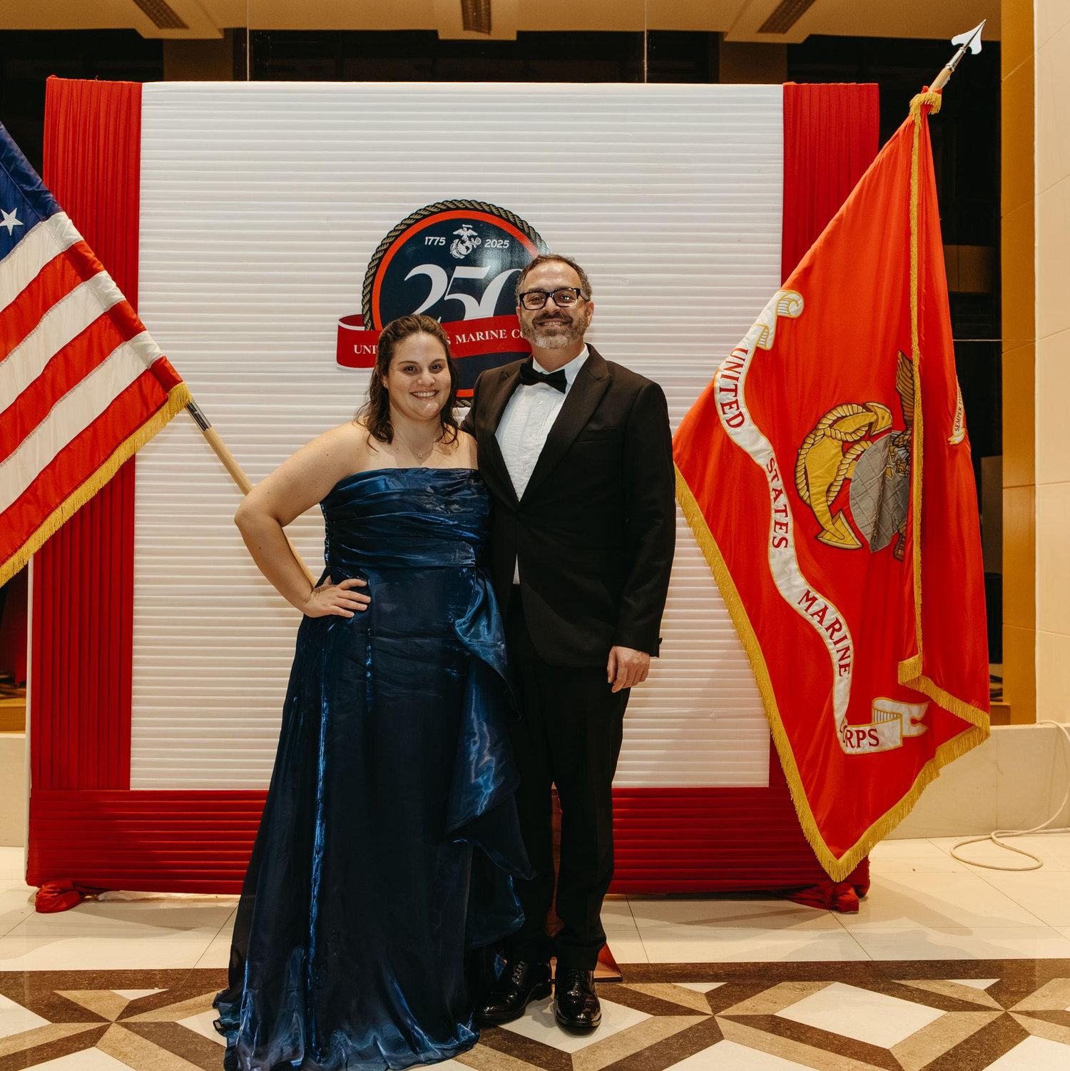 Our first fancy party together at the Lilongwe Marine Ball in January 2026