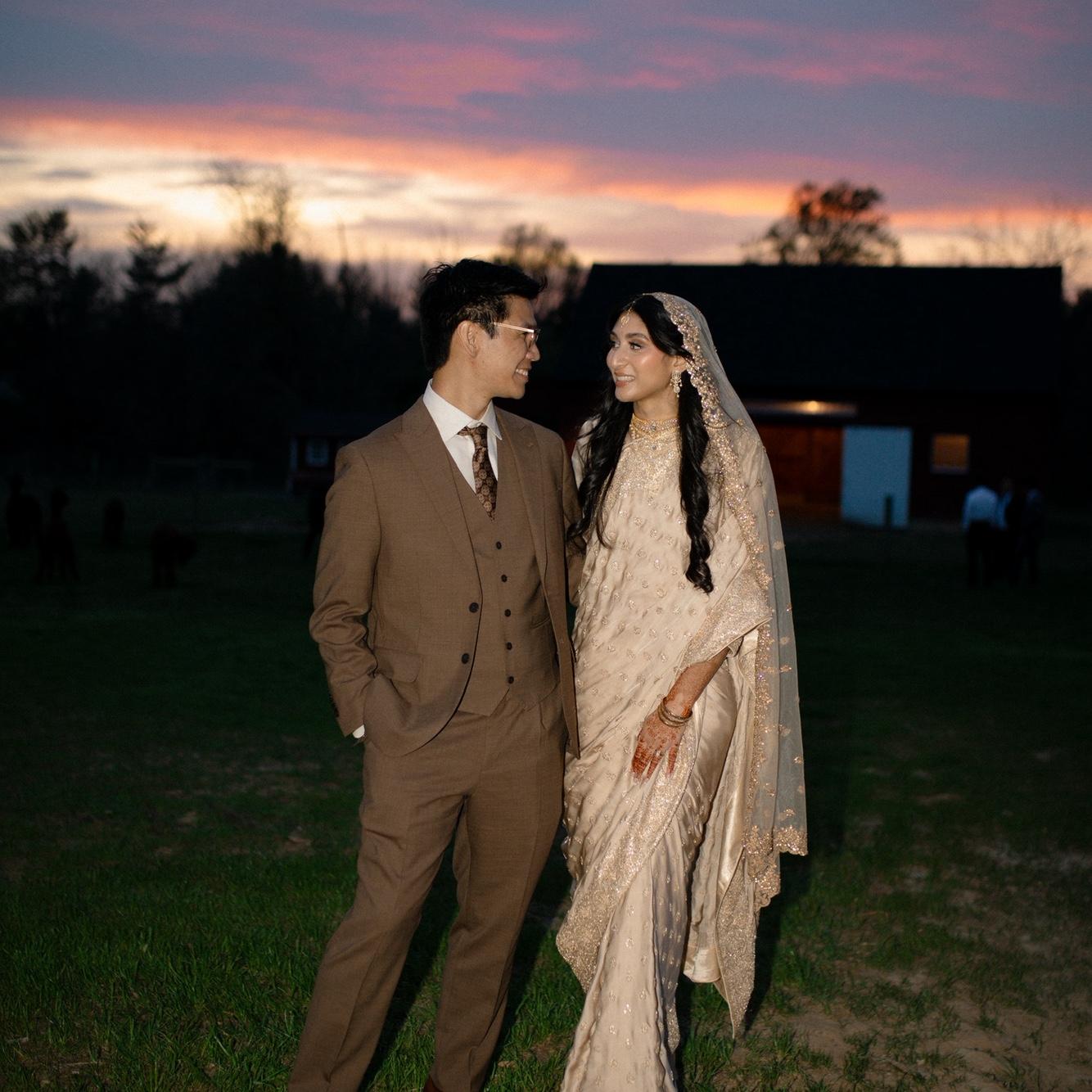 We officially got married at our Nikah in April at a beautiful lavendar farm in Princeton.