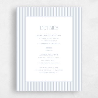 Denim Blue Wedding Enclosure - Tristabelle