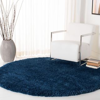 Fontana Shag Kimberlie Solid Round Area Rug