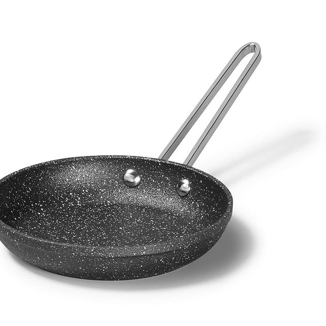 Starfrit The Rock 16cm (6") Non-Stick Egg Fry Pan - Durable Forged Aluminum - Oven Safe - PFOA Free - Easy to Clean - Black