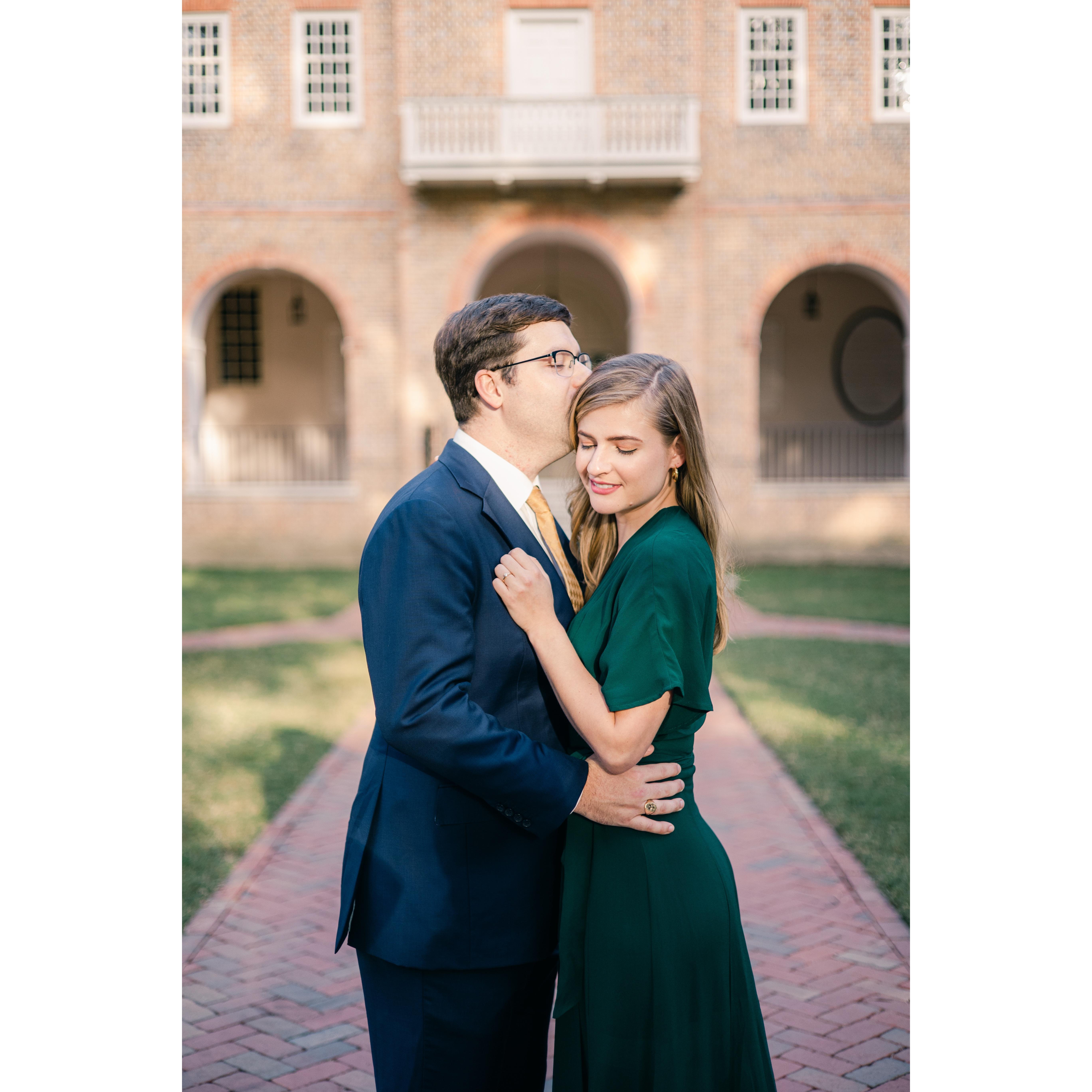 Engagement Photoshoot at the Wren Building at William & Mary - September 2021