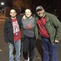 Bruce (Dad), Rachael, and Paul (Dad); Dad's Weekend at WSU (2019).