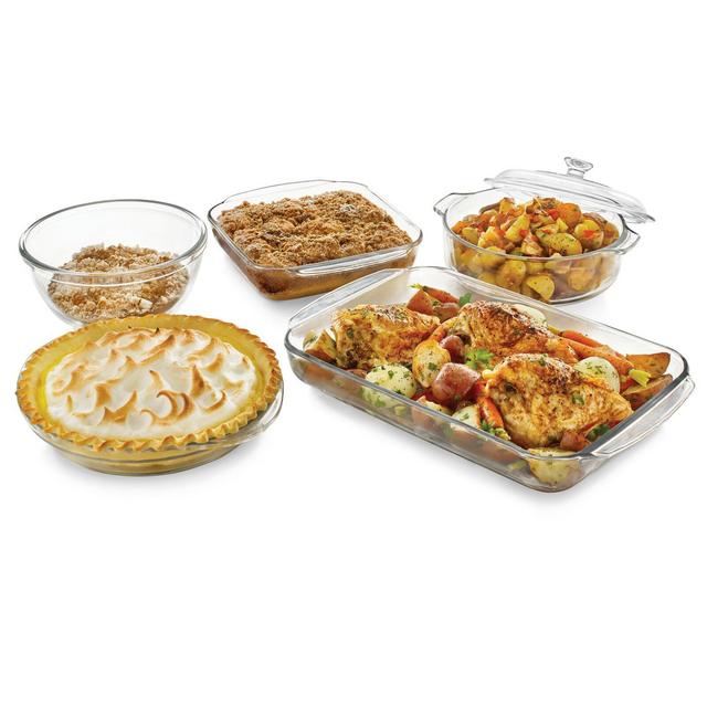 Libbey Baker's Basics 6-Piece Glass Baking And Roasting Dish