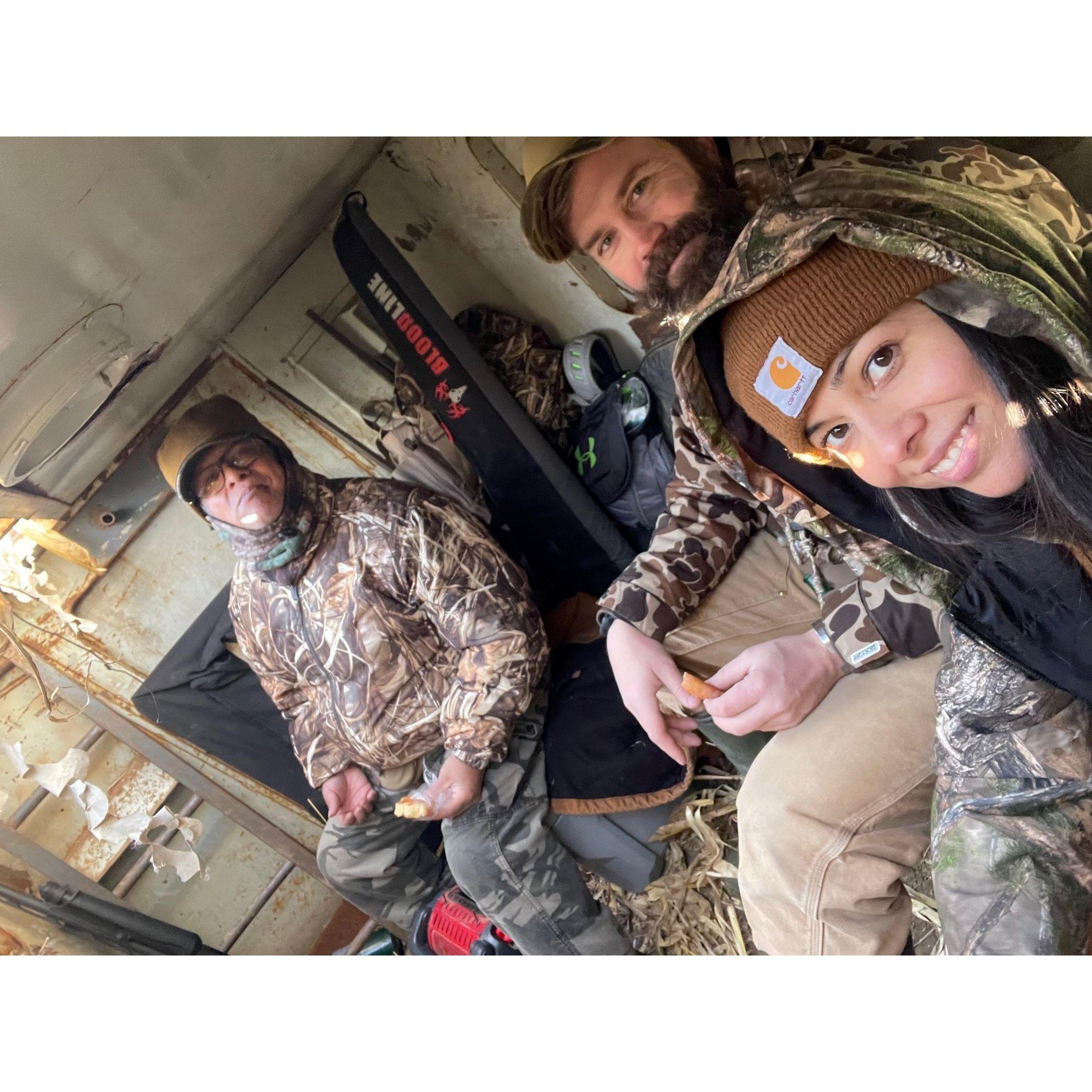 Nebraska goose hunting with Josh and Libna's dad.