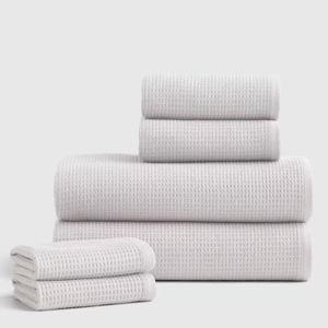 Quince Turkish Waffle Towel Set - Silver
