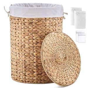 90L Round Wicker Laundry Basket