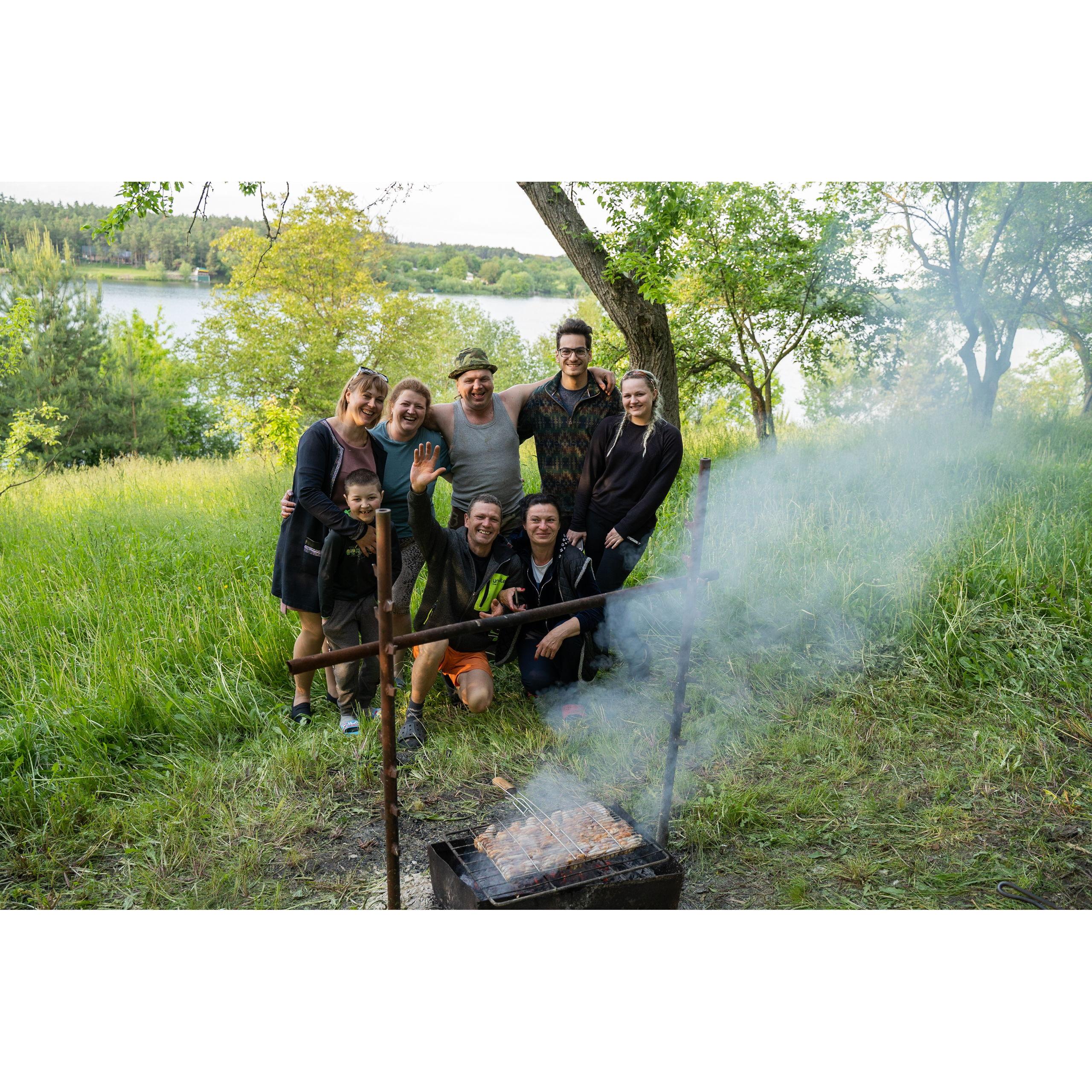 Us and my family in Ukraine, in a village where I have spend most of my summers growing up/ June 3rd, 2021