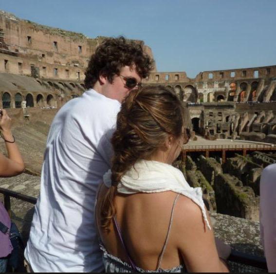 Brushing up on Italian history on our study abroad adventure