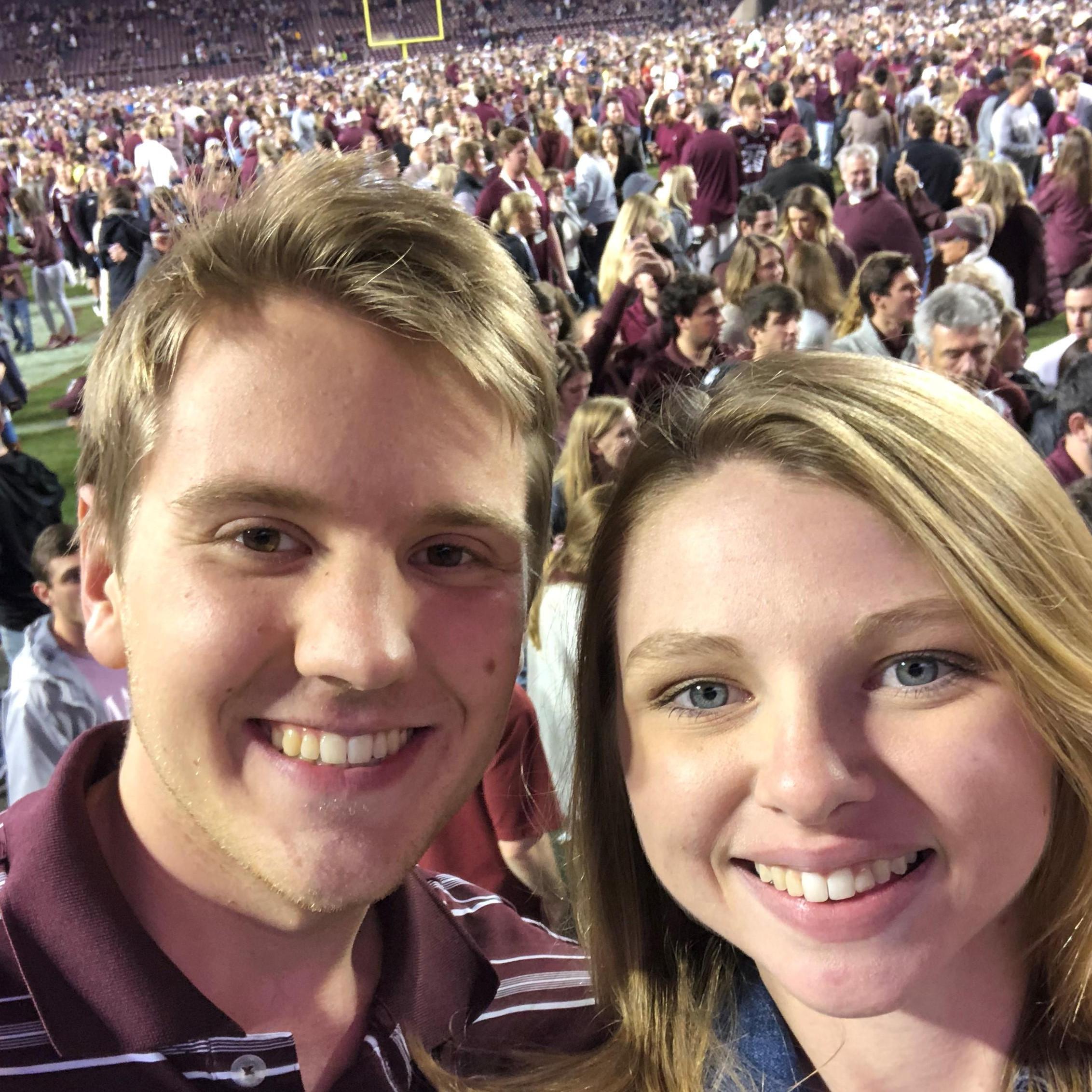 Storming Kyle Field after 7 overtimes at the A&M vs. LSU game