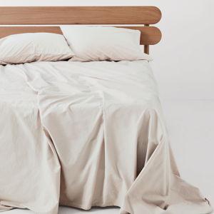 PACT Home Bone Organic Cool-Air Percale Sheet Set Queen
