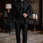 Men: All Black Tie Attire