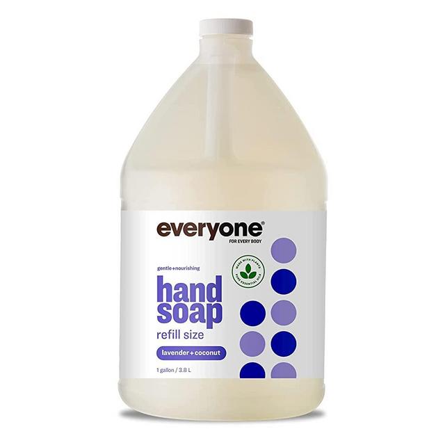 Everyone Liquid Hand Soap Refill, 1 Gallon, Lavender and Coconut, Plant-Based Cleanser with Pure Essential Oils