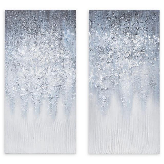 Madison Park™ Winter Gaze 2-Piece Wrapped Canvas Wall Art in Blue/White