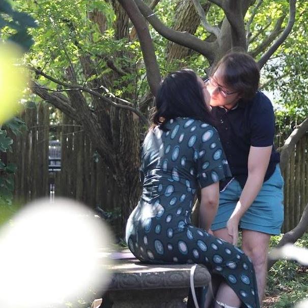 Our first kiss as an engaged couple! (Baltimore, Maryland). Photo credit: Spruha Kurlekar