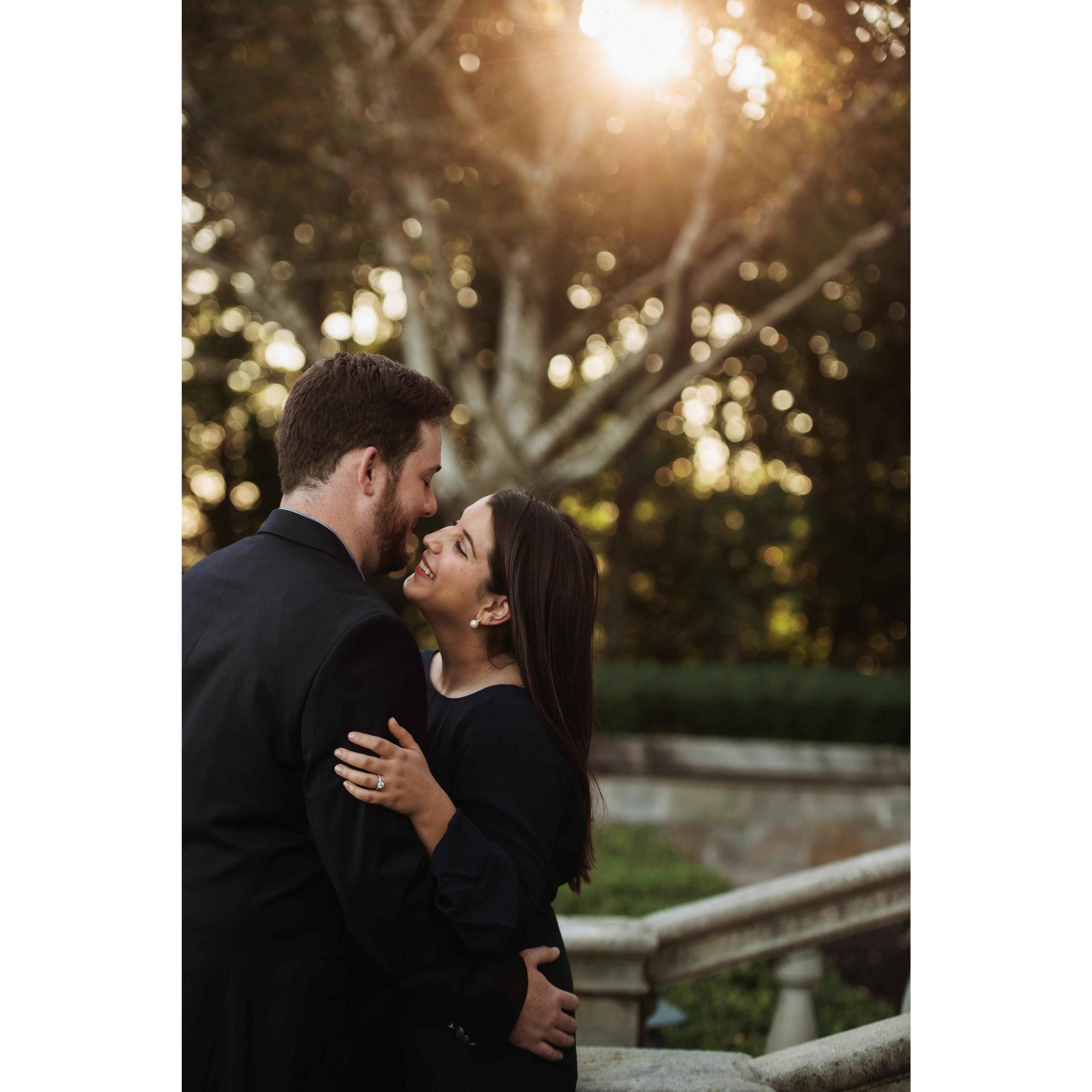 Engagement shoot at Fairfield University