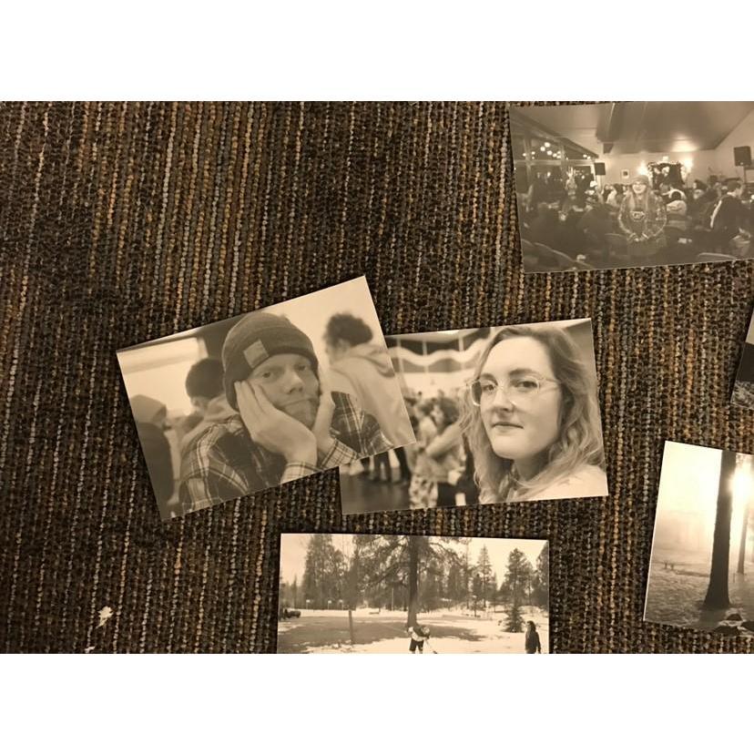 Our first photo together. At YL club in March 2017, cousin Erik got a roll of film back from our winter camp and thought that these two kids would make a cute couple.