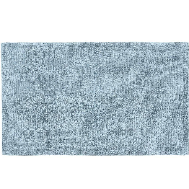 Light Blue Classic Organic Loop Bath Mat, 21x34"