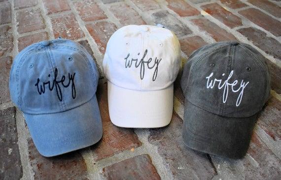 Wifey Hat | Honeymoon Hat | Monogram Ball Cap | Monogrammed Hat | Monogram Cap | Monogram Hat | Monogrammed Cap