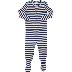 the stripe snap footie