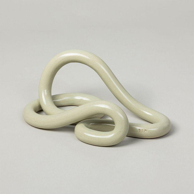 SIN Lumbra Book Stand, Ceramic Stoneware, Pale Fiberglass Green