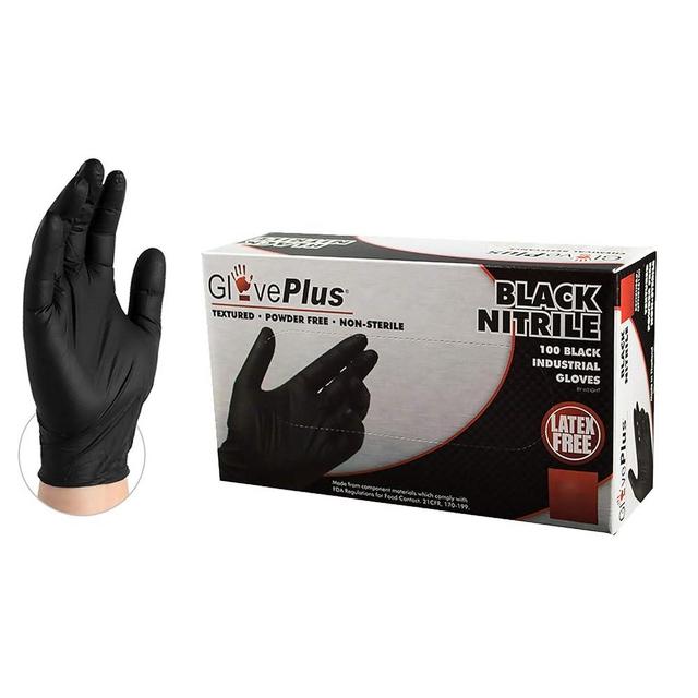 GLOVEWORKS Industrial Black Nitrile Gloves