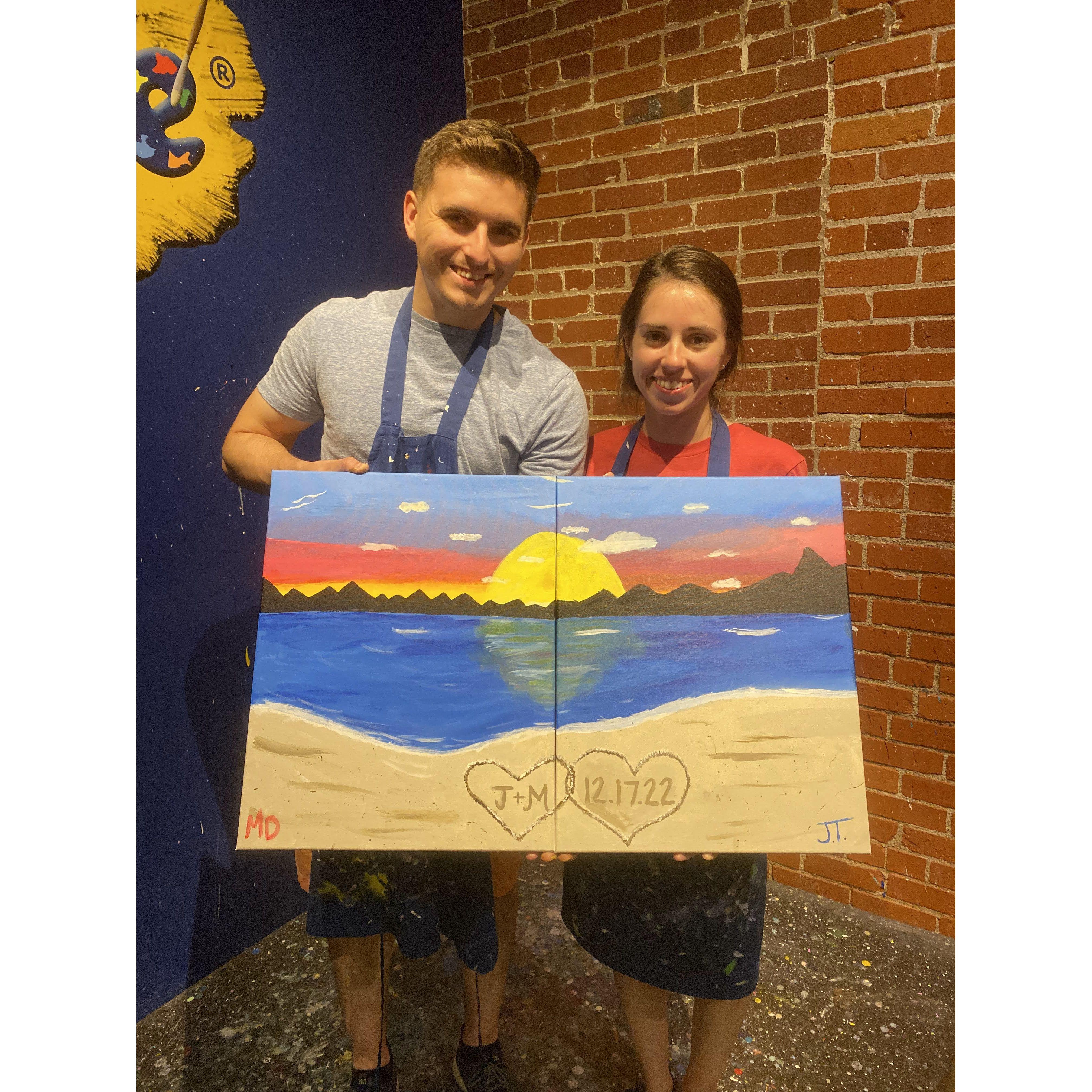 First attempt at at "Couples Paint Night" 2022 