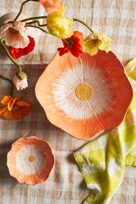 Petals Stoneware Bowl, Orange