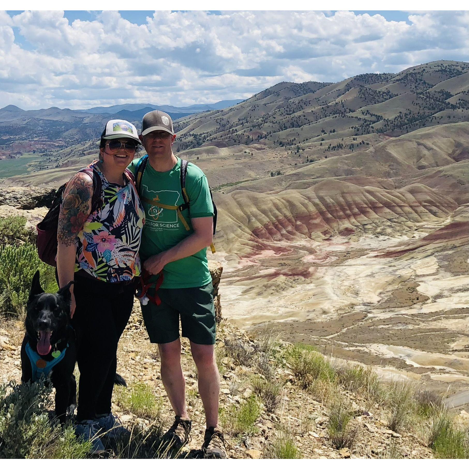 Family photo (with Riggins!), Painted Hills, Oregon, 2022
