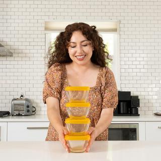 Serve It 16-Piece Glass Snack Container Set