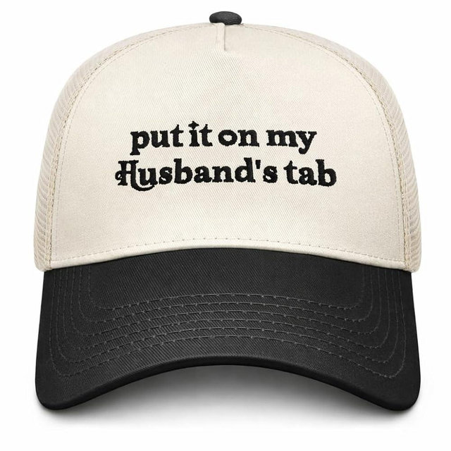 Put It On My Husbands Tab Hat, Funny Womens Trucker Hat - Gifts for Wife from Husband, Valentine's Day Gifts for Wife