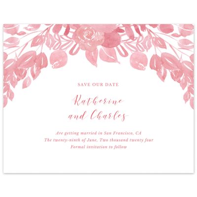Pink Wedding Digital Save the Date - Clemson Landscape