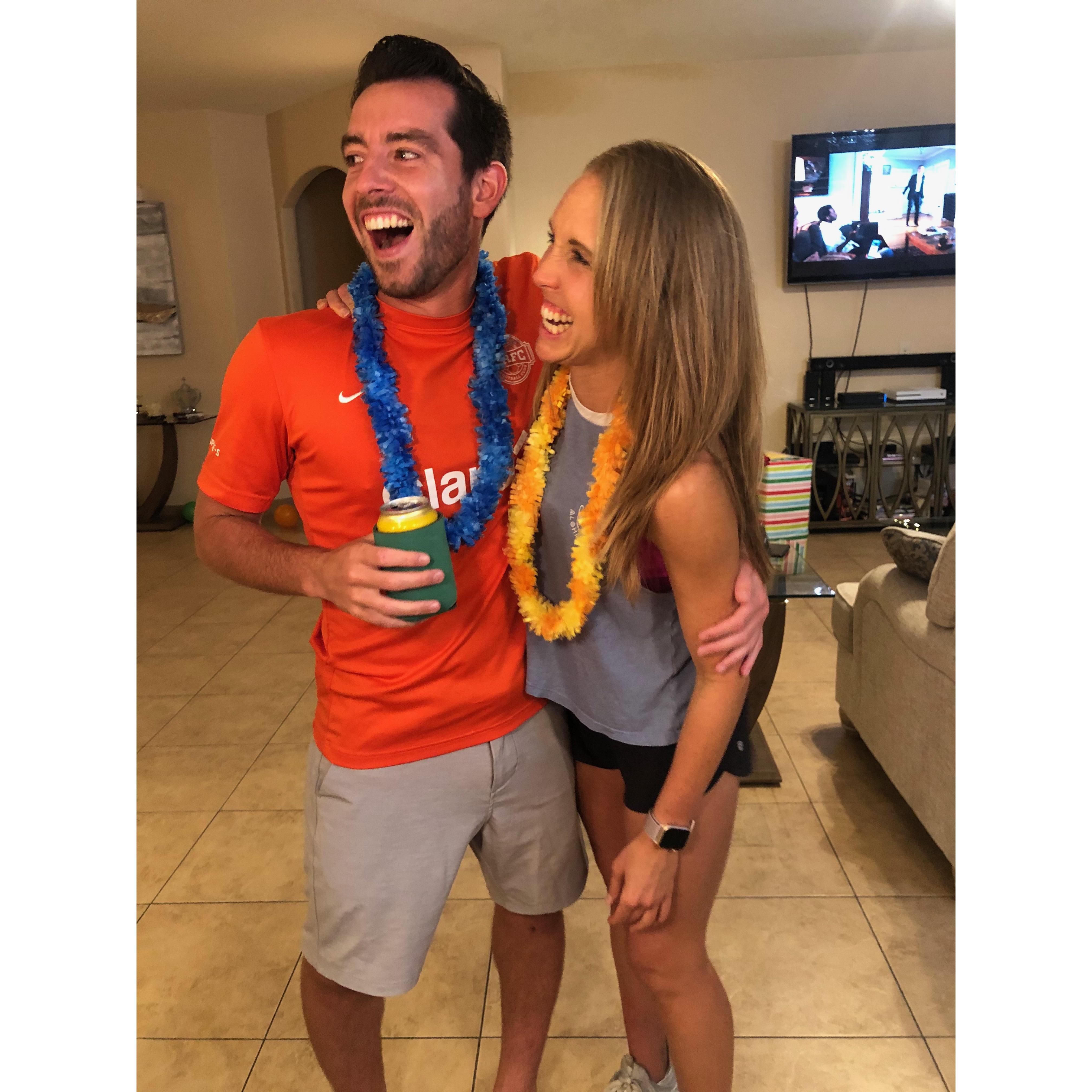 After surprising Chris for his 30th birthday! He was very confused still.