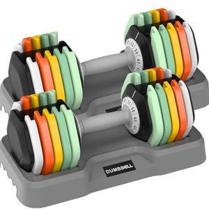 25/55 lbs Pair Adjustable Dumbbell Set, Adjust Dumbbell Weight for Exercises Pair Dumbbells for Men and Women in Home