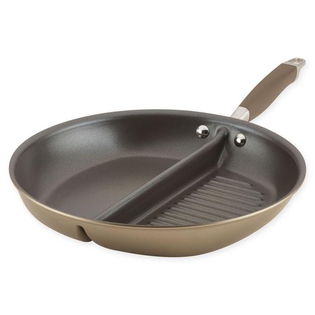 Anolon® Advanced Home Nonstick 12.5-Inch Divided Grill and Griddle Skillet in Bronze