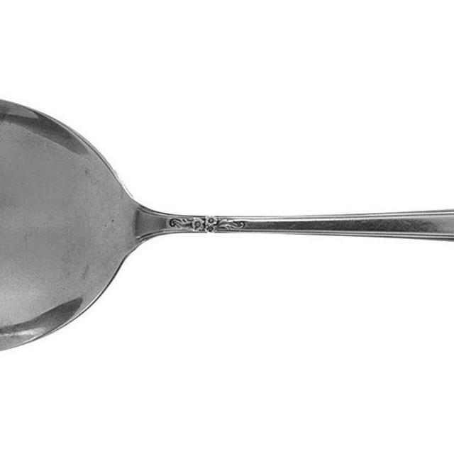 Large Solid Berry/Casserole Spoon Courtship (Sterling, 1936, No Monograms) by International Silver