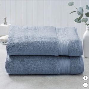 Charisma 100% Hygrocotton Towel Sets, 2 Bath Towels - Blue