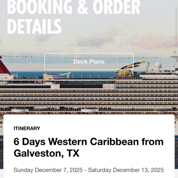 Honeymoon cruise