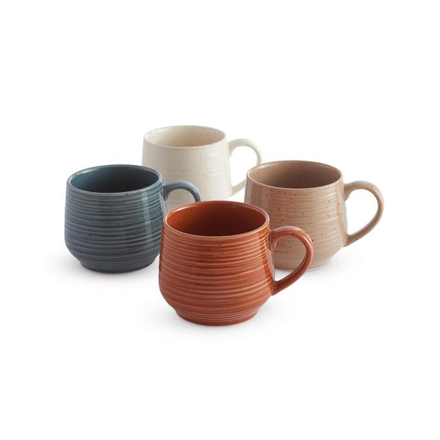 Sango Siterra Painters Palette Mixed Mugs, Set of 4