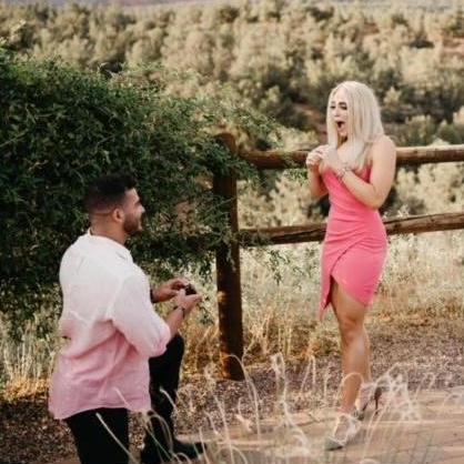 James put together a "birthday trip" w our closest friends.. which turned out to be a set up for our engagement in Sedona, AZ.