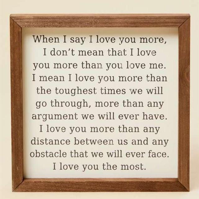 When I Say I Love You Wall Art