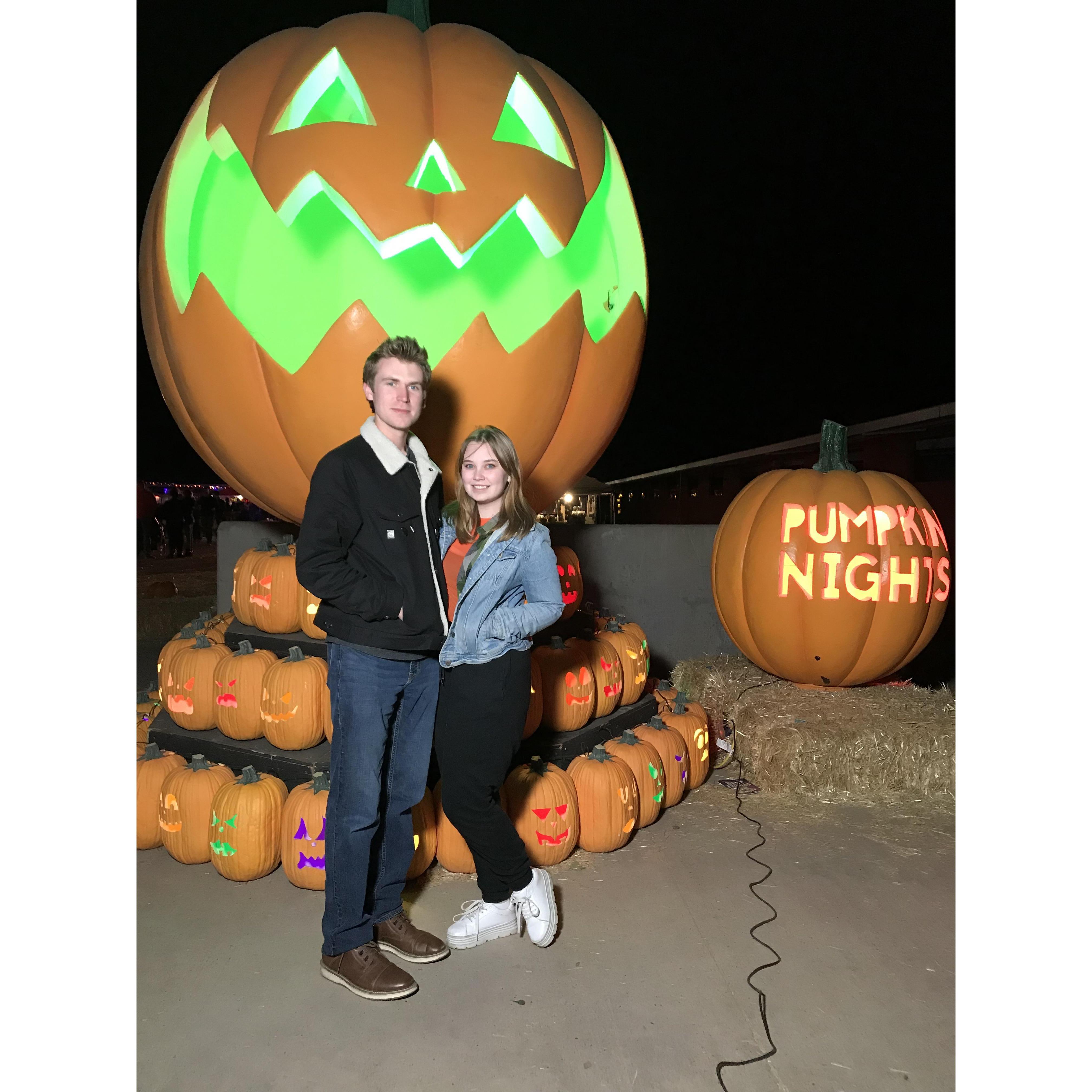 Maggie and Bruce at one of their MANY Halloween season dates