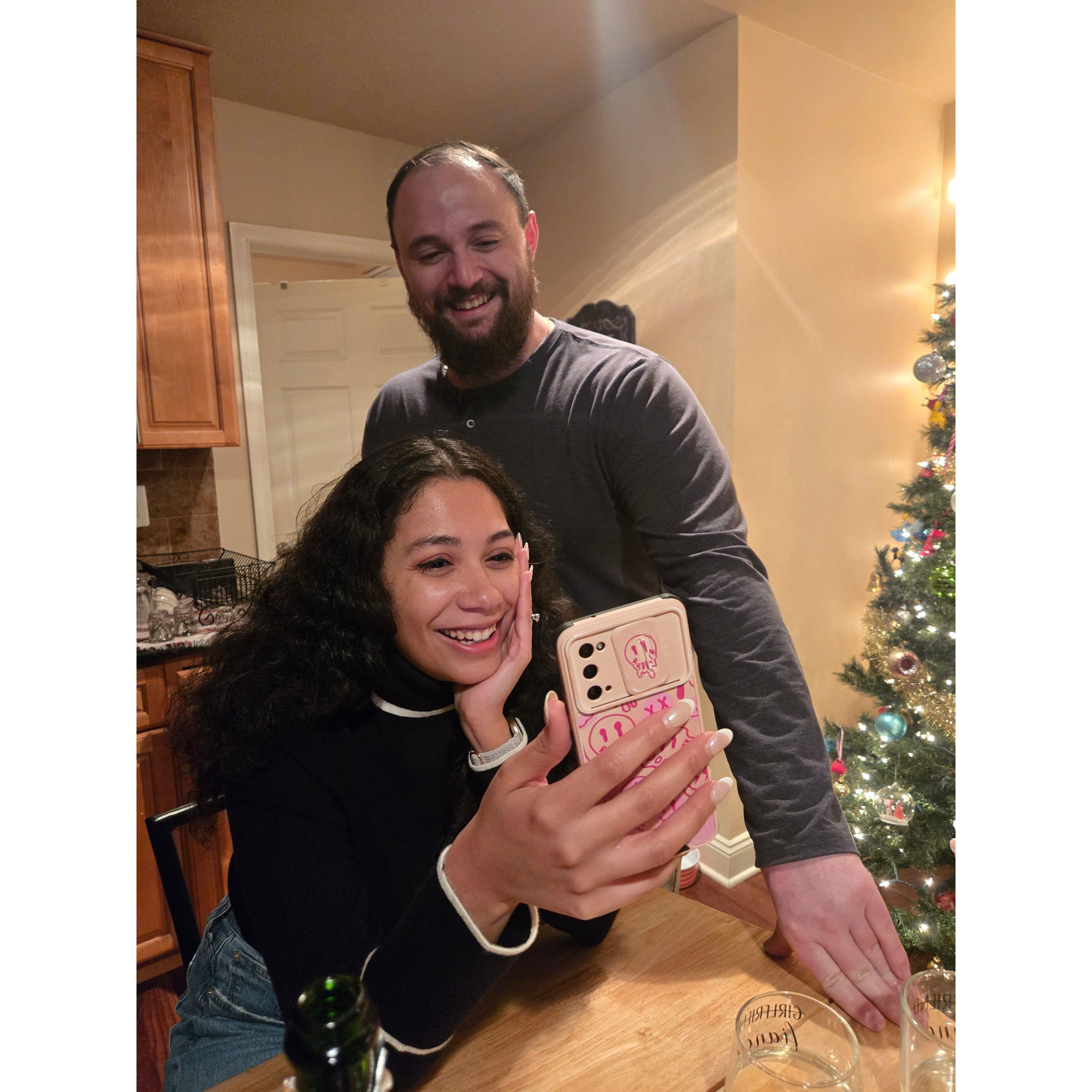 Calling family and friends on the engagement (January 2025)