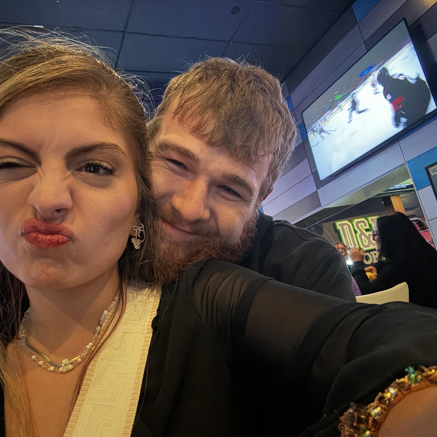 Patrick and Andrea on their first date. They had gone to Dave & Buster’s.