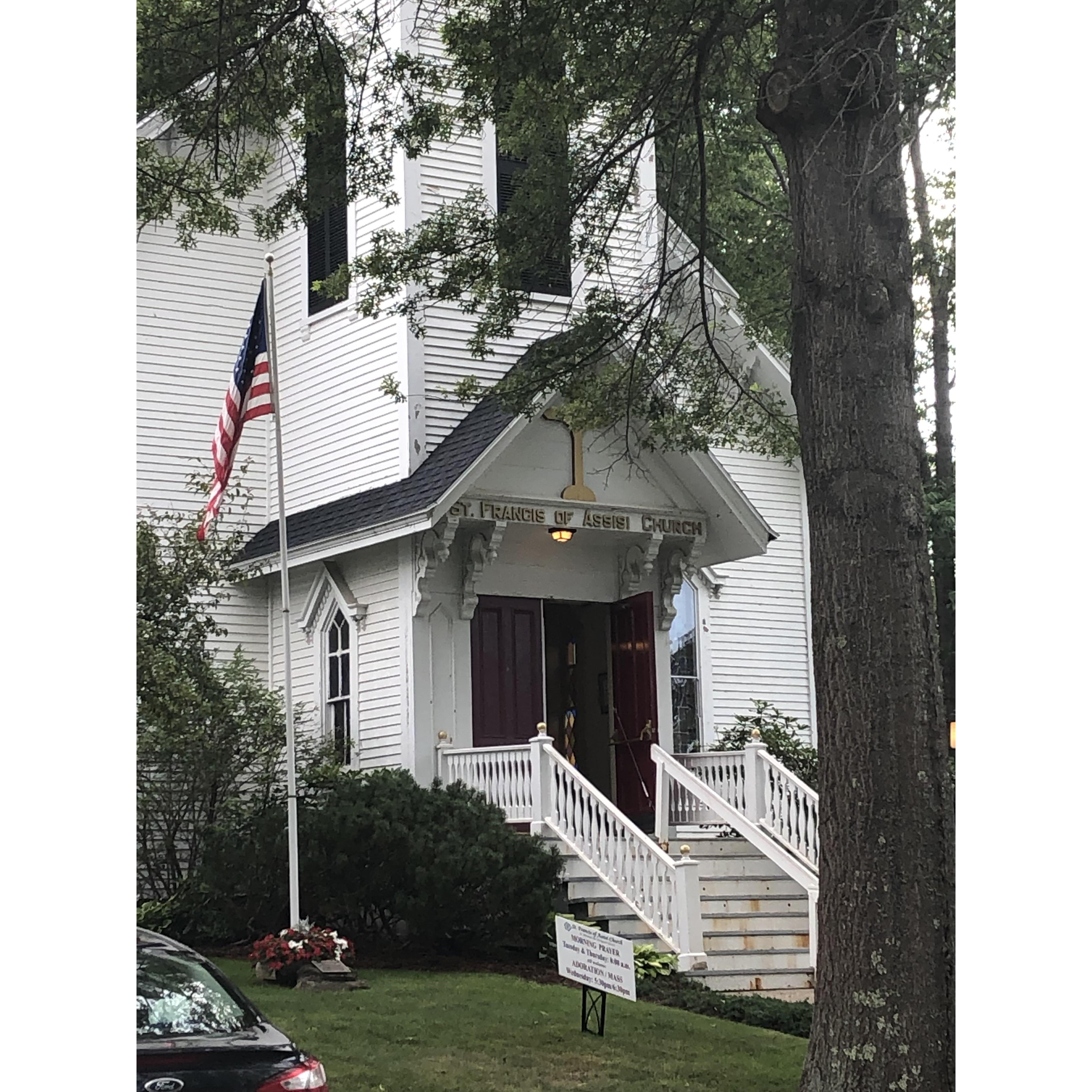 The little white church in Belfast that we were to be married in